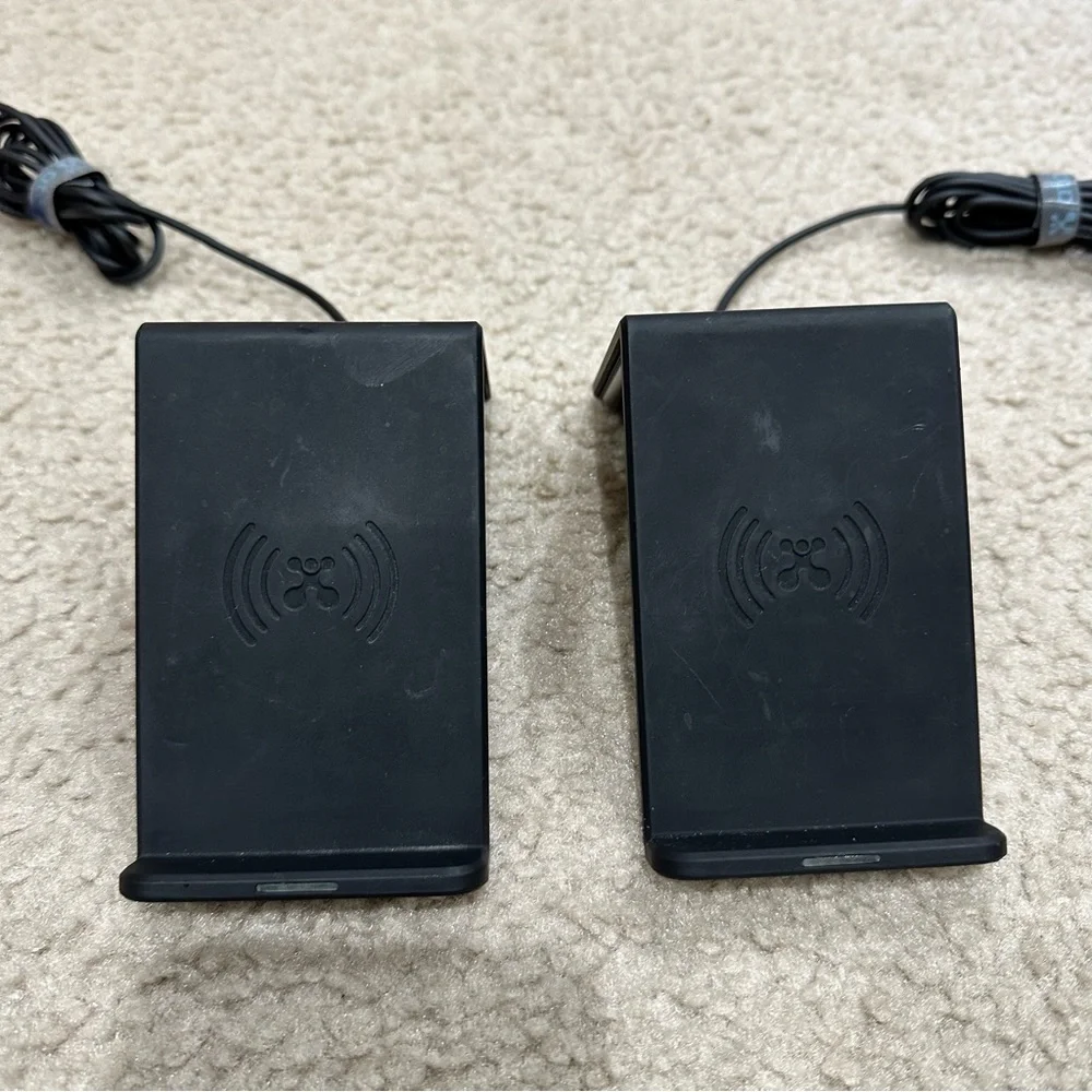 Set of 2 Atomi Qi Wireless Charge Stand Smartphone Chargers